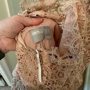 ASOS Dusty Rose Lace and Tulle Dress